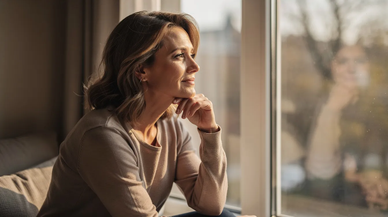 Woman Sits By A Window